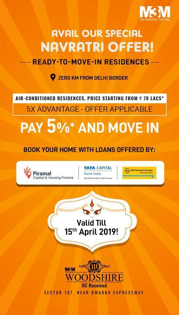 Pay 5% & move in at M3M Woodshire in Gurgaon Update